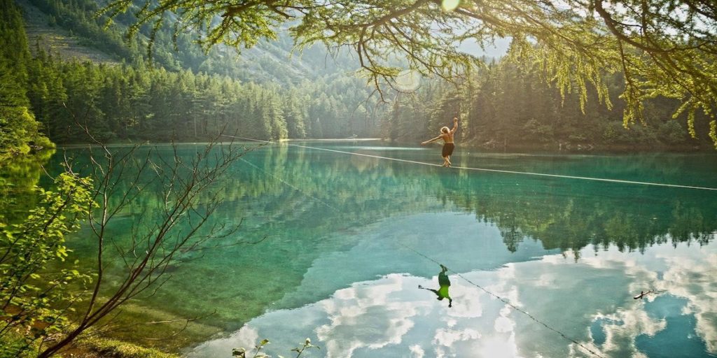 Slackline lago di Garda